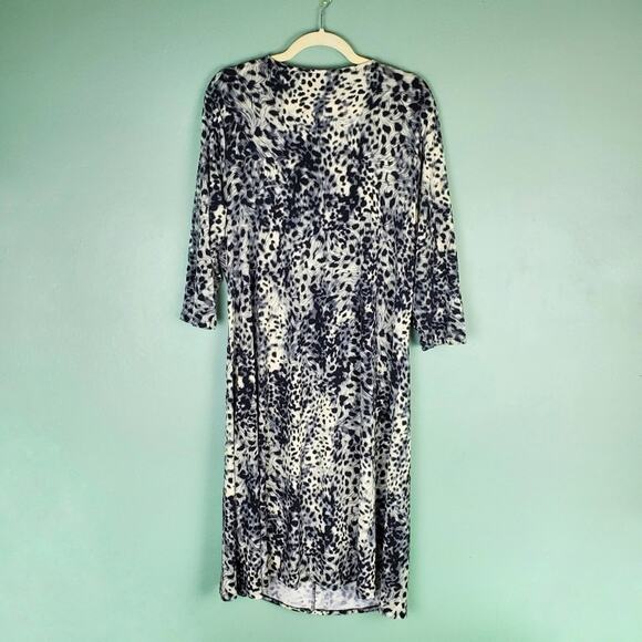 Lane Bryant Womens Ruffle Faux Wrap Leopard Print Midi Dress Size 14/16 - Picture 2 of 7